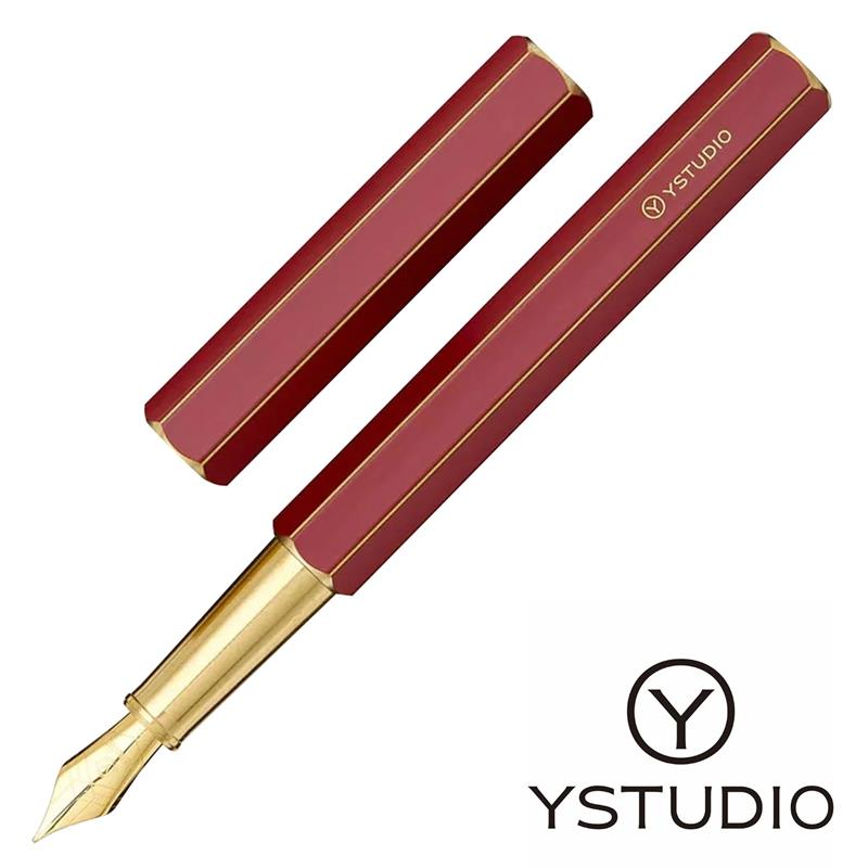 YSTUDIO Classic Revolve Red Fountain Pen - Stilografica