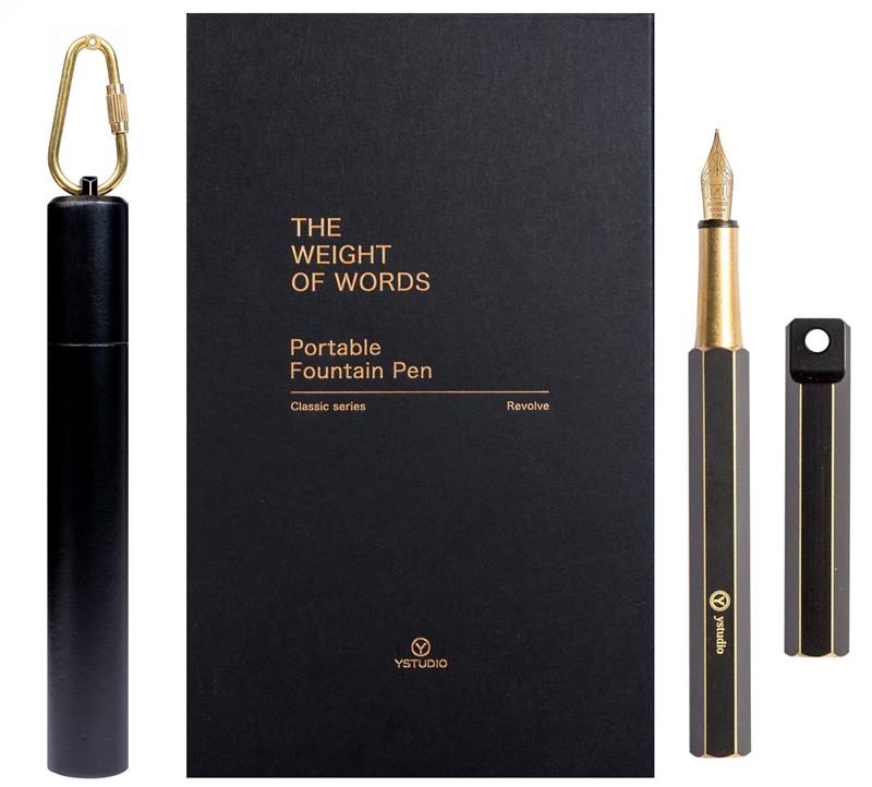 ystudio Brassing Portable (CARABINER) Fountain pen - Stilografica