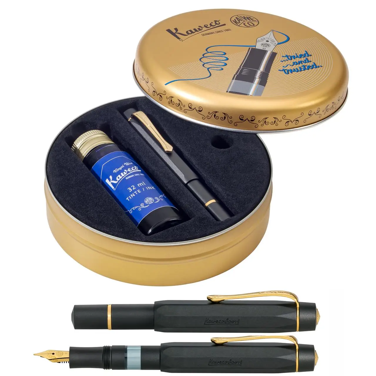 Penna Stilografica Kaweco Piston Sport - Ricaricabile A Pistone, Con Finestra Inchiostro, Pennino Oro - Foto 9