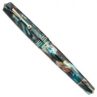 Leonardo Momento Zero Grande Sunset Wave 14k Gold Nib Fountain Pen - Stilografica