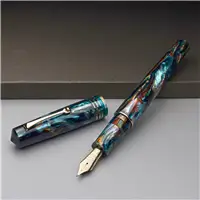 Leonardo Momento Zero Grande Sunset Wave 14k Gold Nib Fountain Pen - Stilografica
