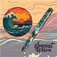 Leonardo Momento Zero Grande Sunset Wave 14k Gold Nib Fountain Pen - Stilografica