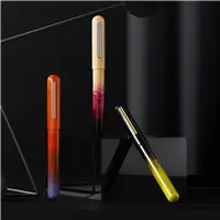 IKKAKU by Nahvalur: Gradient Urushi Zhu-Dan (Cinnabar Red) Fountain Pen - Stilografica