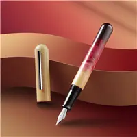 IKKAKU by Nahvalur: Gradient Urushi Zhu-Dan (Cinnabar Red) Fountain Pen - Stilografica
