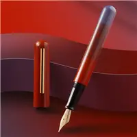 IKKAKU by Nahvalur: Gradient Urushi Zhu-Dan (Cinnabar Red) Fountain Pen - Stilografica