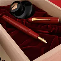 Namiki Emperor Vermilion Laquer Urushi No. 50 Jumbo Fountain Pen - Stilografica