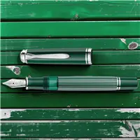 Pelikan 815 Metal Striped Green penna stilografica