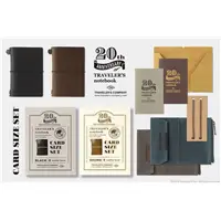 TRAVELER’S notebook Card Size 20th Anniversary Set Brown