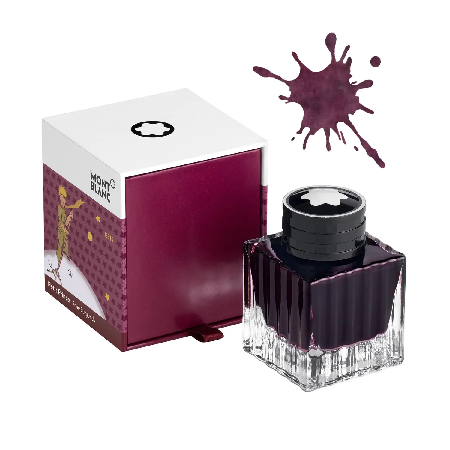 Montblanc Petit Prince Prince and Planet Rose Burgundy Ink 50 ml. Casa della Stilografica Online pen shop