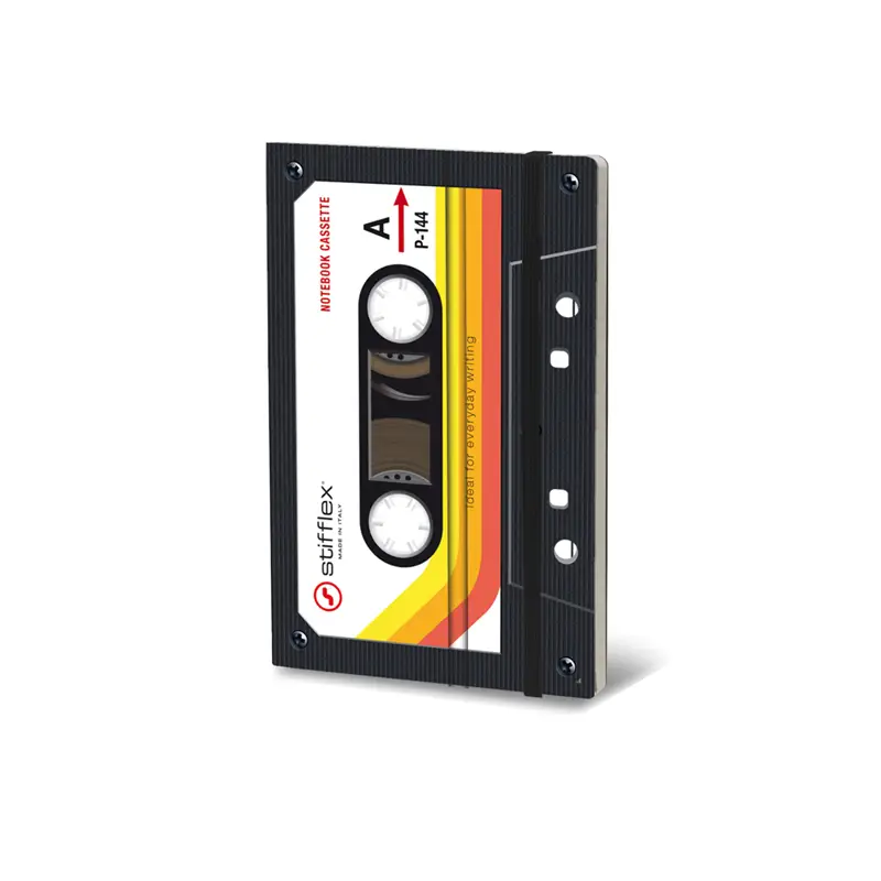 STIFFLEX Musicassette Black Cassette 9x14 Notebook
