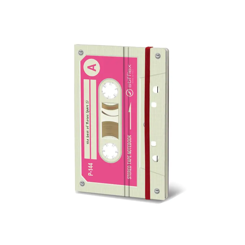 STIFFLEX Musicassette Pink 9x14 Notebook