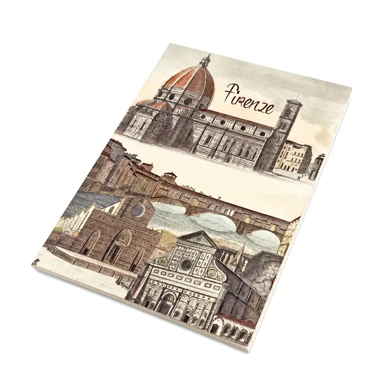 Florence A5 Lined Notebook – Duomo, Ponte Vecchio & Santa Maria Novella | Made in Florence