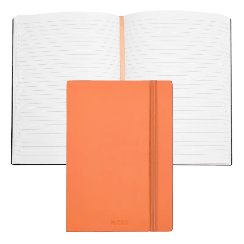 HUGO BOSS Notebook Ruled Paper A5 Elemental Orange