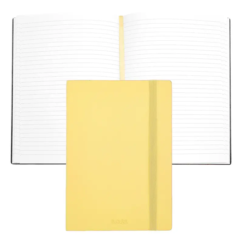 HUGO BOSS Notebook Ruled Paper A5 Elemental Yellow