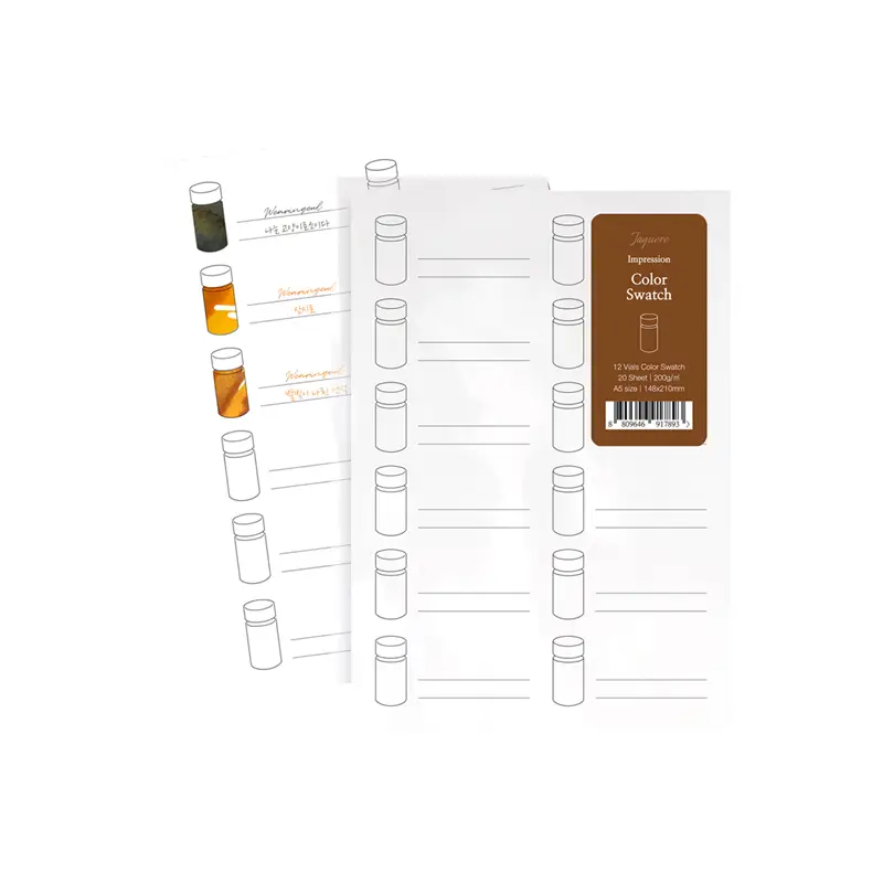 Wearingeul Impression Ink Color Swatch A5 12 Vials - 20 Sheet
