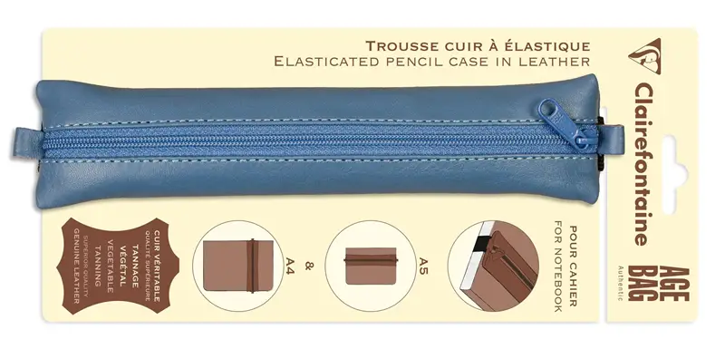 Clairefontaine Leather Pen Case for A5 Notebook