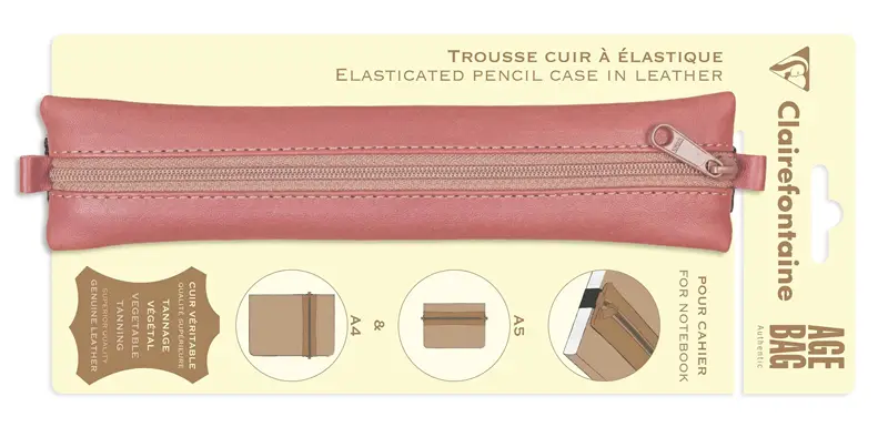 Clairefontaine Leather Pen Case for A5 Notebook