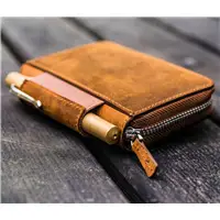 Galen Leather EDC Wallet Crazy Horse Brown