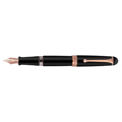 Aurora 88 809-PN Satin Black Rose Gold Casa della Stilografica - Main Image
