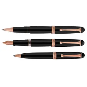 Aurora 88 809-PN - Satin Black Rose Gold