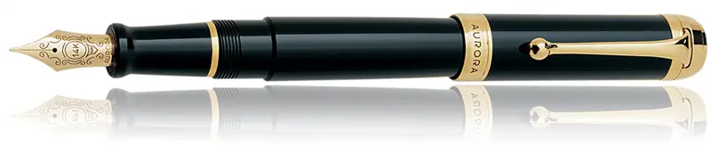 Aurora Talentum D12-N Black GT Fountain pen - Penna Stilografica