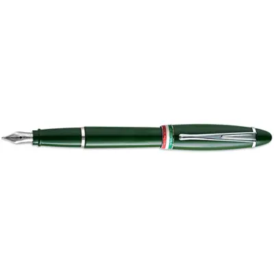 Aurora Ipsilon Penna Roller Verde Resina – Con Finiture Dorate, Clip A Y, Cartuccia Inclusa (B71-V)