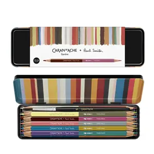 Caran d'Ache Paul Smith - Set 12 Coloured Pencils Bicolor & 1 Brush