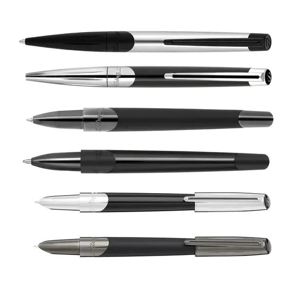 H DUPONT DUS0266C - Penna Per Seta A Punta Fine, Nera/bianca. Ideale Per Contorni E Dettagli Su Seta, Inchiostro Satinato Che Non Cola.