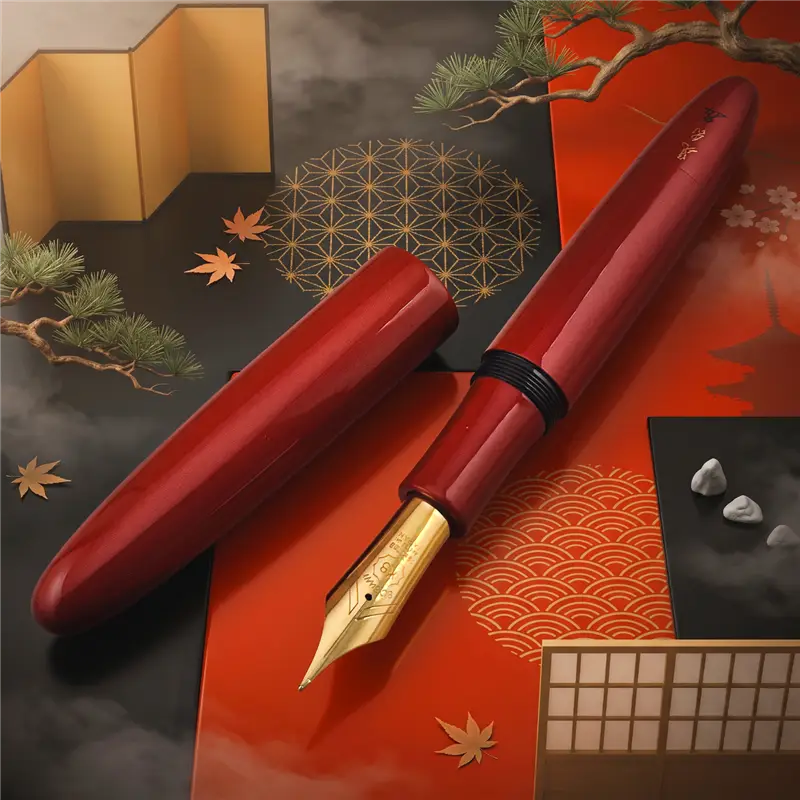 FURUTA Torpedo Oversize Vermilion (Red) Urushi  - Stilografica
