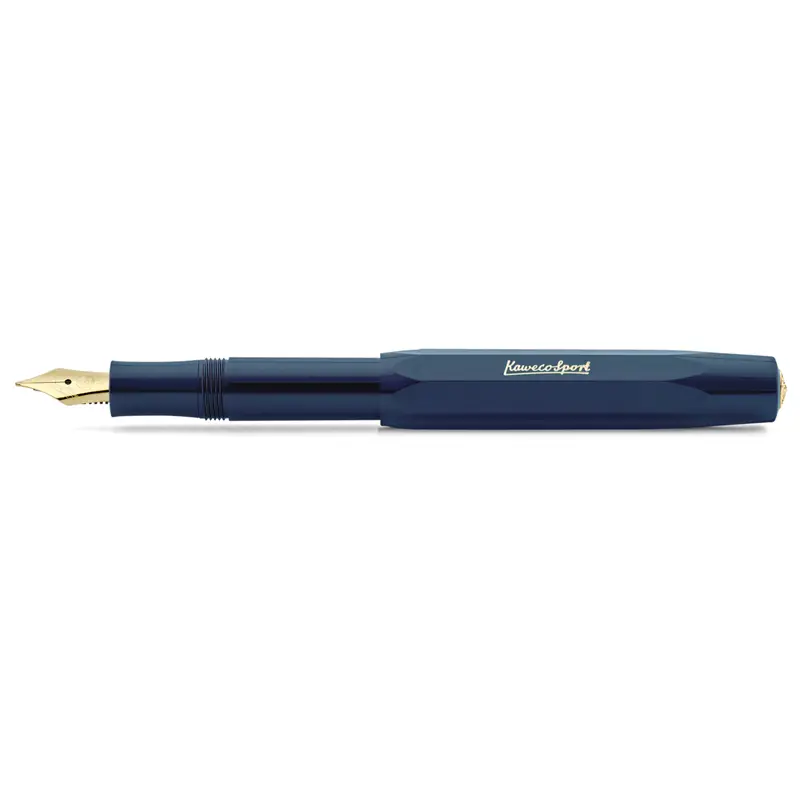 Penna Stilografica Kaweco Classic Sport - Pennino Acciaio Oro 23kt, Punta Iridio, Colore Bianco - Foto 14