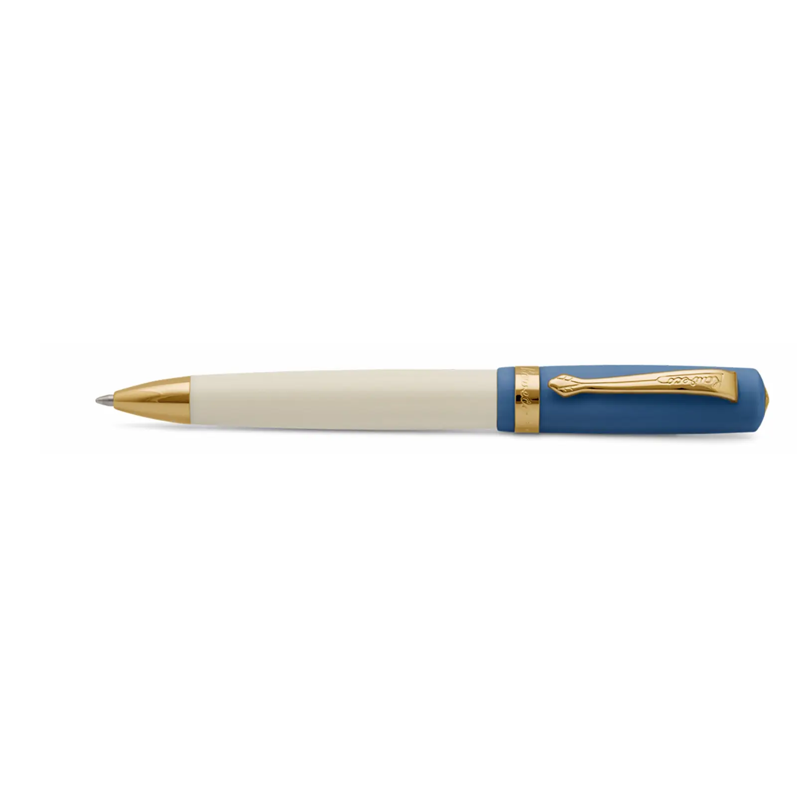 Kaweco Student Penna Sfera Kaweco STUDENT Penna A Sfera 70's Soul - Acrilico Arancione/Crema, 13 Cm, Con Scatola MetallO Kaweco Arancione Crema