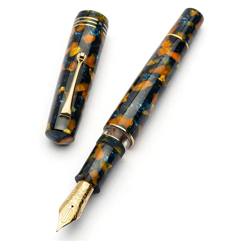 Leonardo MZG 2.0 Crepuscolo Marino GT 14k #8 Gold nib Fountain Pen - Stilografica