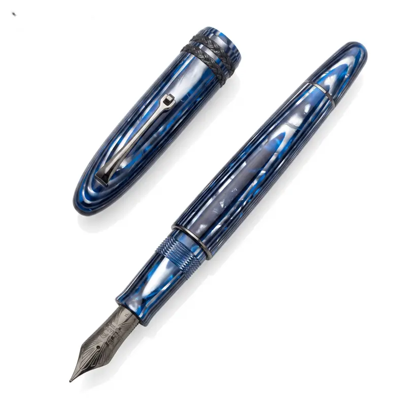 Leonardo Cigar LeonArco Authentic Celluloid – Denim Blue  - Stilografica