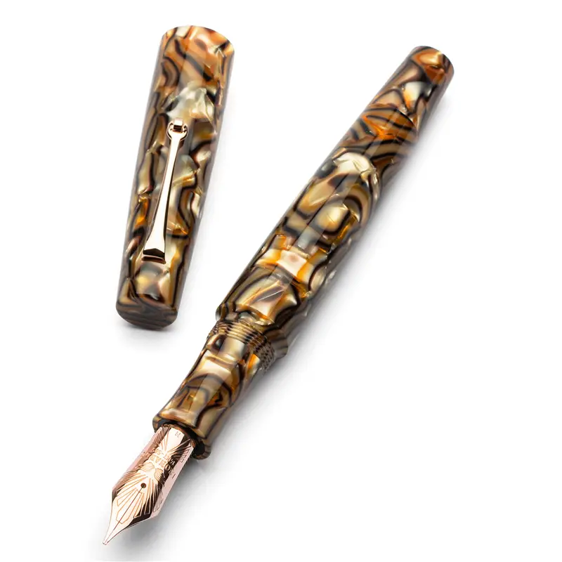 Leonardo Essenza Tiger Eye RGT #8 gold nib Fountain Pen - Stilografica