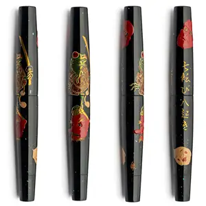 Leonardo Essenza Oni and Frog Taka Maki-e Black - #8 Gold nib "la Fenice