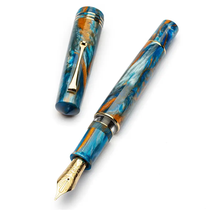 Leonardo Momento Zero Grande 2.0 Ocean Sunrise with #8 14k gold nib  - Stilografica