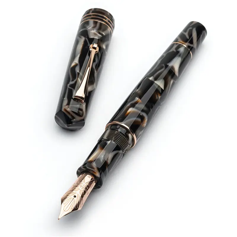 Leonardo MZG Mother of Pearl "Cappuccino" #8 Gold nib - Stilografica