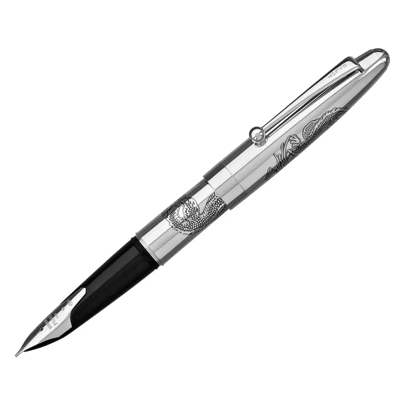 Pilot Art Craft Silvern – Silver Dragon Fountain Pen - Stilografica