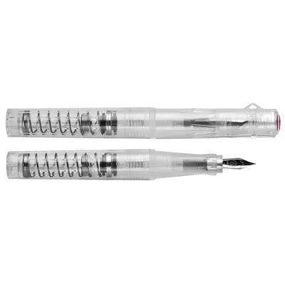 Penna Stilografica TWSBI Vac Mini Con Pennino Medio (M) - Caricamento A Siringa Rovesciata, Trasparente, Ideale Per Viaggi E Scrittura Quotidiana