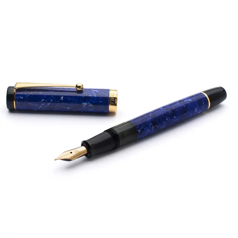 Visconti Classic Numbered Edition Blue Celluloid Fountain Pen - Stilografica