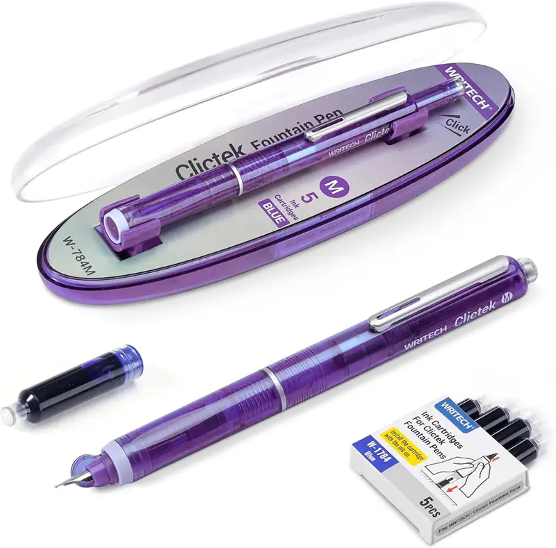 WRITECH CLICTEK Purple Fountain Pen - Stilografica